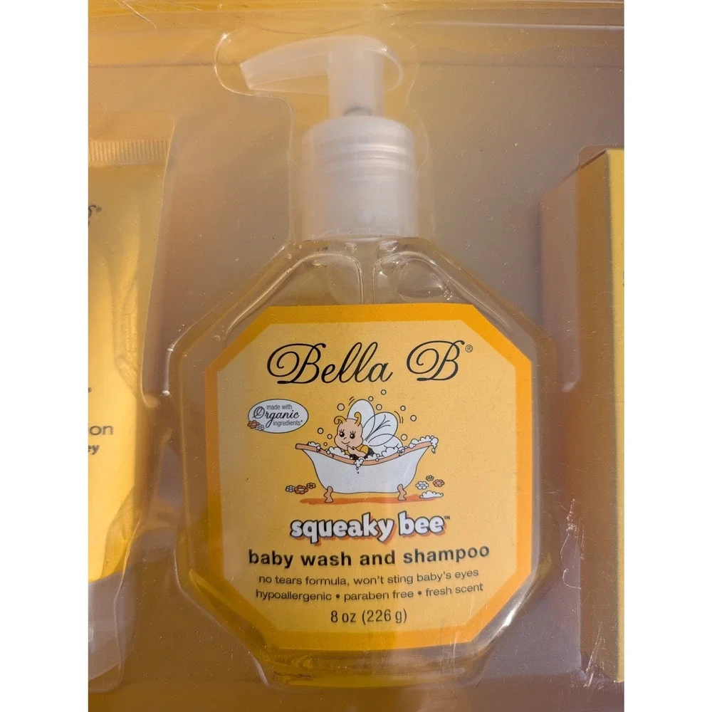 Bella B Welcome Home Baby Gift Set Organic Wash Lotion Honey‎ Bum Balm 3pc NEW